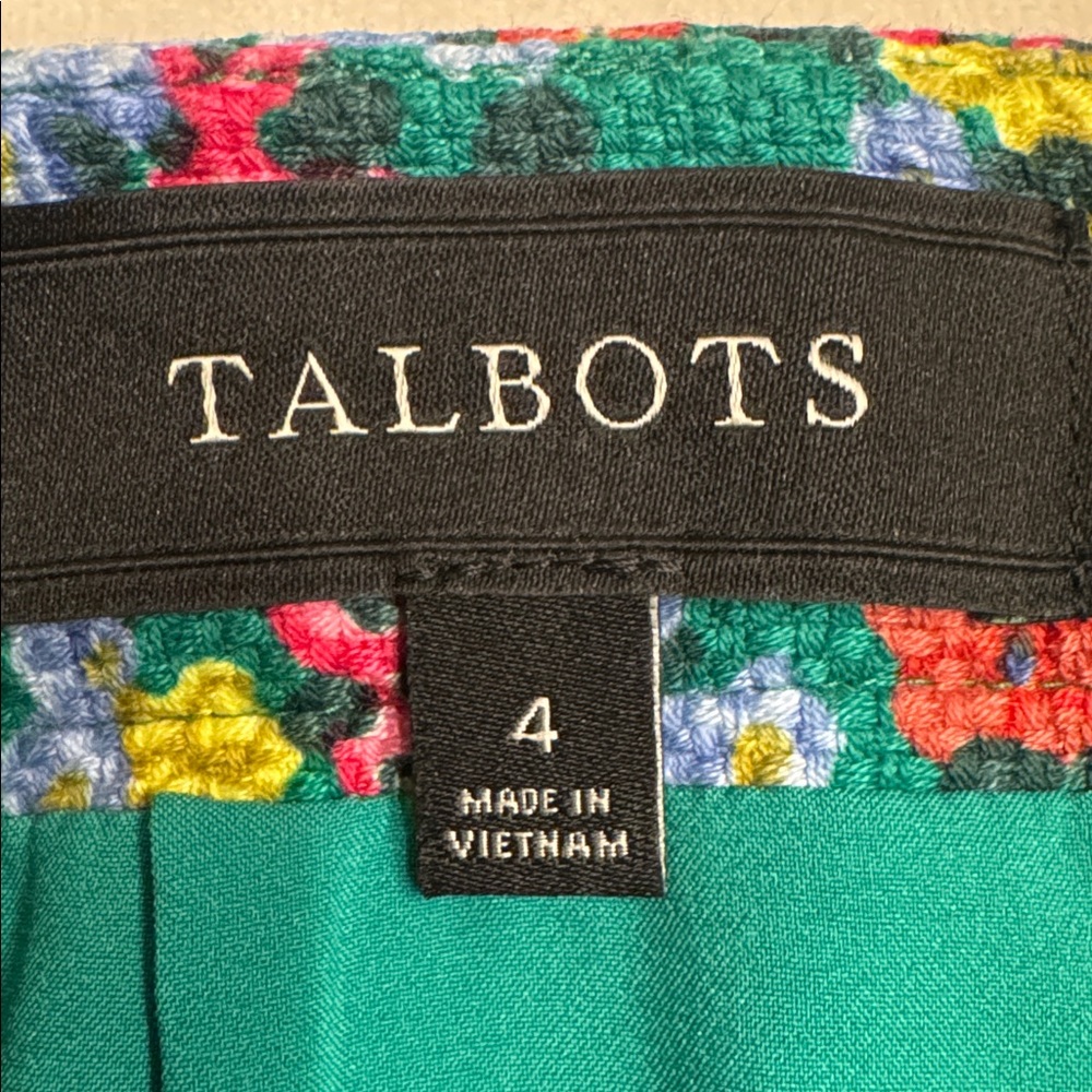Talbots Green Floral-Print Pencil Skirt - Picture 5 of 11